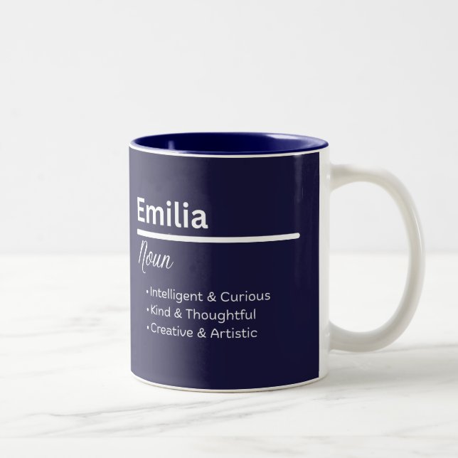 Mug Personnalisé Nom Emilia Fille Signification (Droit)