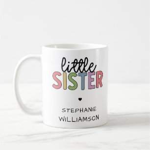 Mug Personnalisé Nom Little Sister Cute Personnalisé