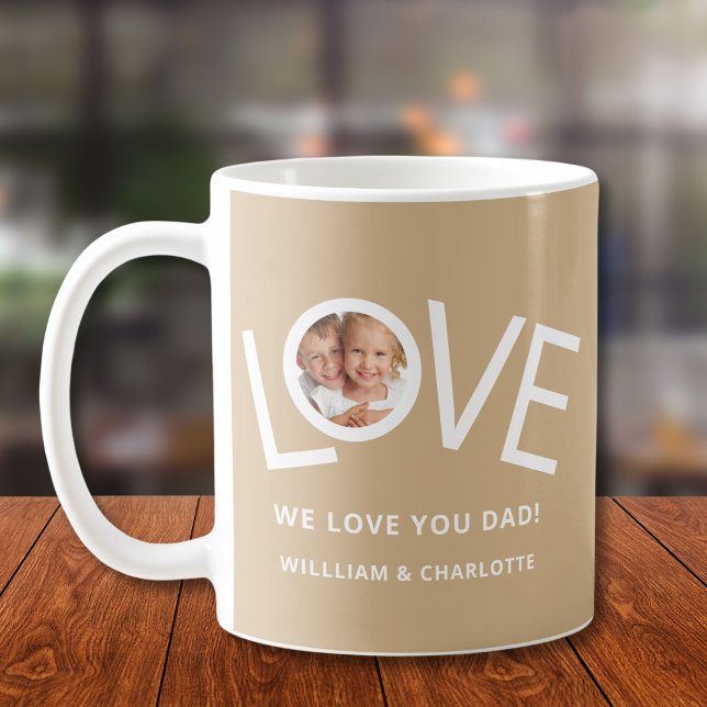 Mug Personnalisé Nous t'aimons Papa Photo (Créateur téléchargé)