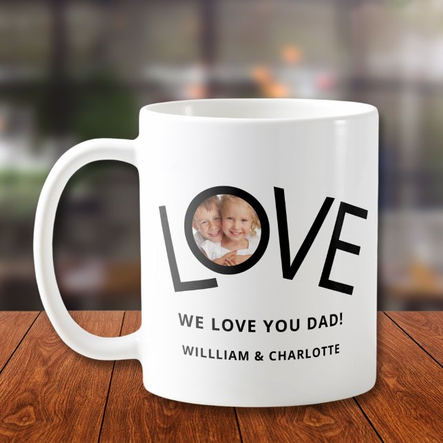 Mug Personnalisé Nous t'aimons Papa Photo (Créateur téléchargé)