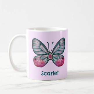 Mug Personnalisé Octobre Pink verre papillon Art