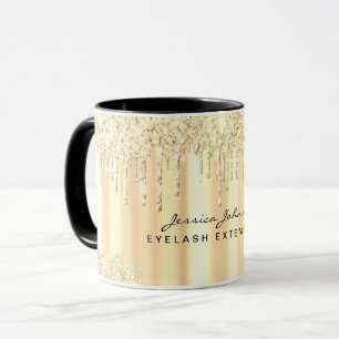 Mug personnalisé Paillettes de Beauté Dorée de Noë
