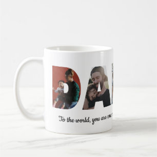 Mug Personnalisé papa 5 Photo Collage Fête des pères