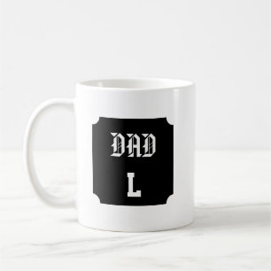 Mug Personnalisé Papa– Initiale Vintage
