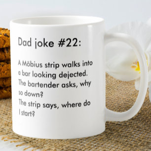 Mug Personnalisé Papa Joke Funny Nerdy Noir & Blanc