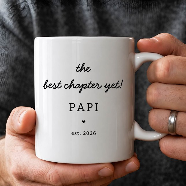 Mug personnalisé Papi, nouveau cadeau de grand-pèr (Créateur téléchargé)