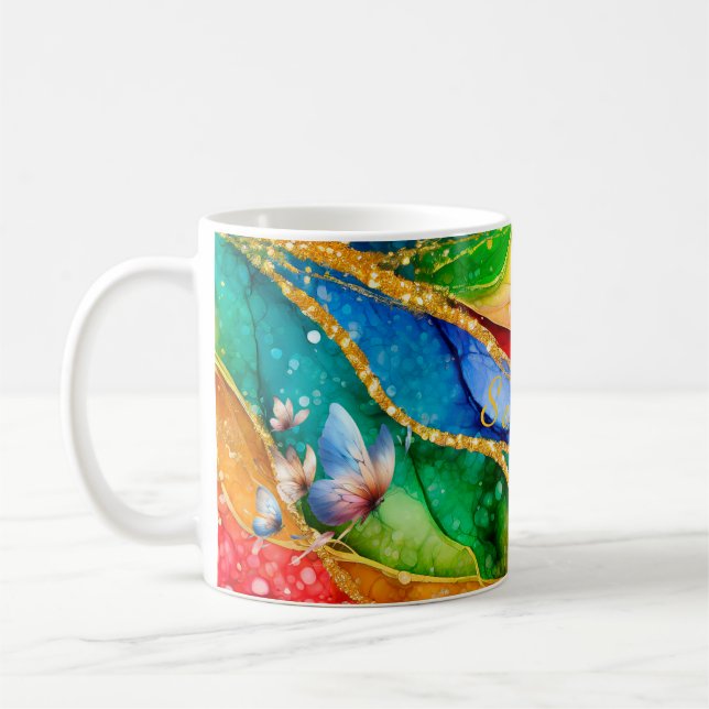 Mug personnalisé Papillon Mystique (Gauche)