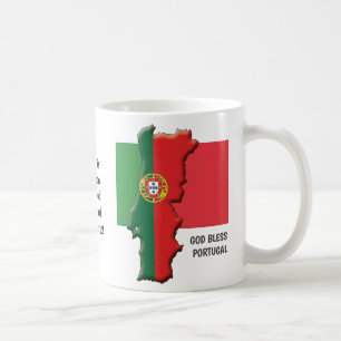 Mug Personnalisé Patriotique DIEU BÉNÉFICIE PORTUGAL