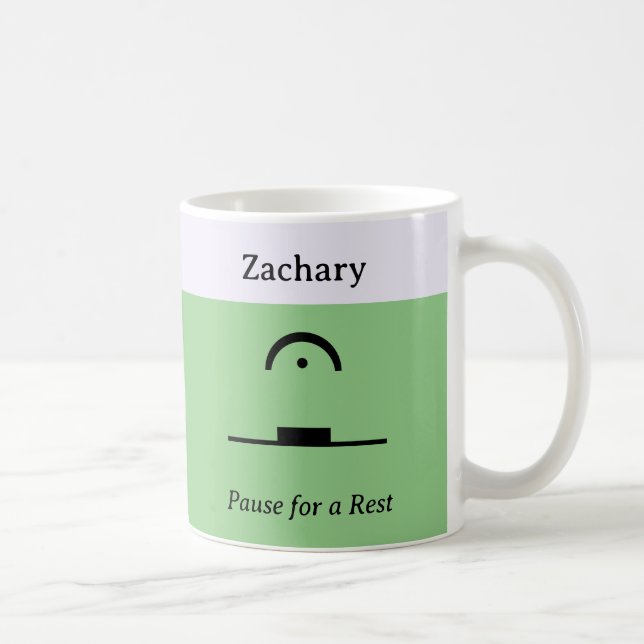 Mug Personnalisé Pause Repos Funny Musique Humour (Droite)