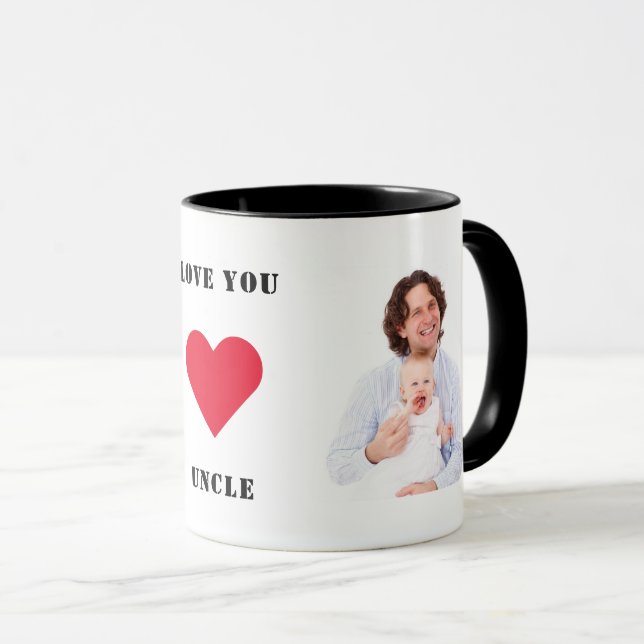 Mug Personnalisé Personnalisé Famille Photo Love You O (Devant droit)