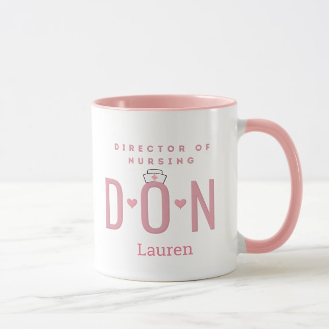 Mug Personnalisé Pink DON Directeur des soins infirmie (Droite)