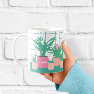Mug Personnalisé Plantes d'Intérieur Nom