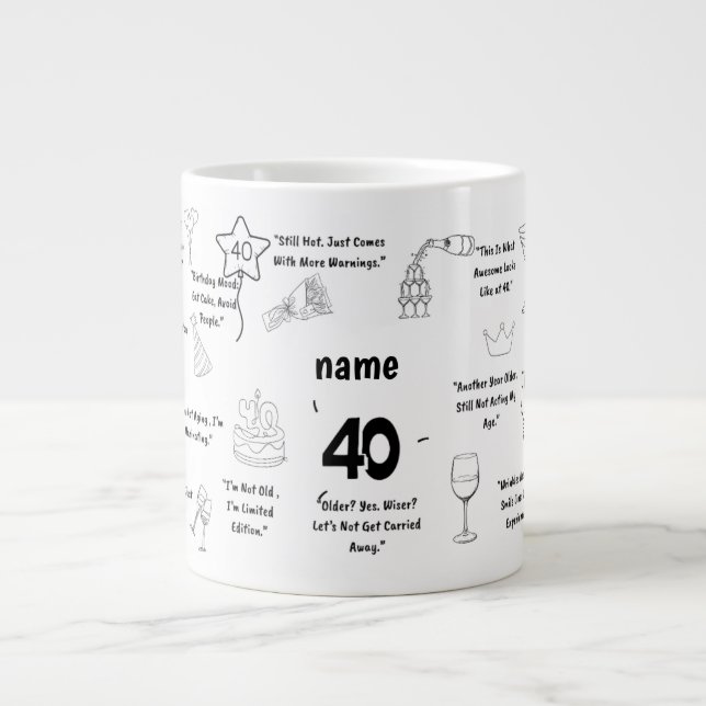 Mug personnalisé pour 40 ans (Devant)