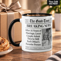 Mug personnalisé pour anniversaire de mariage, Jou