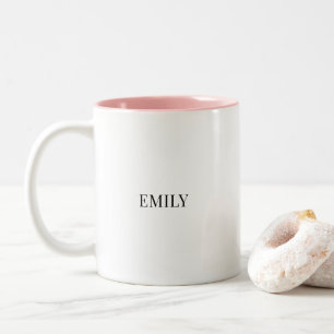 Mug Personnalisé pour Couple Bicolore – Nom Person