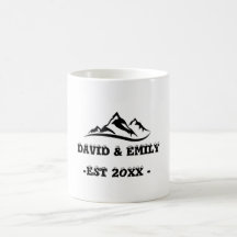 Mug personnalisé pour couples d'aventure en montag