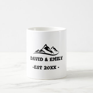 Mug personnalisé pour couples d'aventure en montag