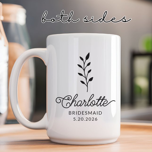 Mug personnalisé pour demoiselle d'honneur, Cadeau (bride mug, personalized name mug, bachelorette party mug, bridesmaid proposal gift, bridal shower,)