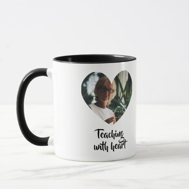 Mug personnalisé pour enseignant avec cadre photo  (Gauche)