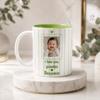 Mug personnalisé pour grand-père avec photo de pet