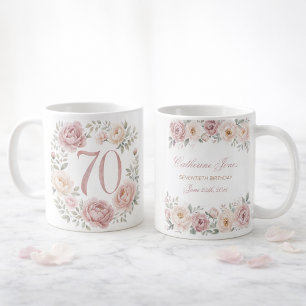 Mug Personnalisé pour les 70 Ans avec Peintures à 