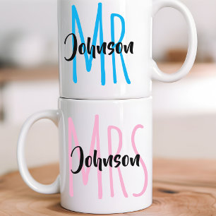 Mug personnalisé pour Monsieur et Madame, cadeau p