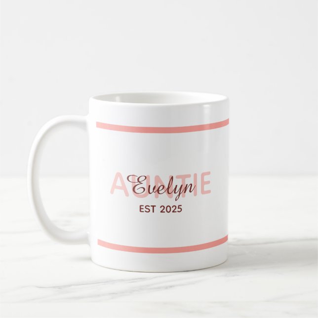 Mug Personnalisé Pregnany Genre Révéler Simple Minimal (Gauche)