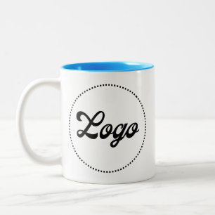 Mug personnalisé promotionnel logo bicolore BLEU C
