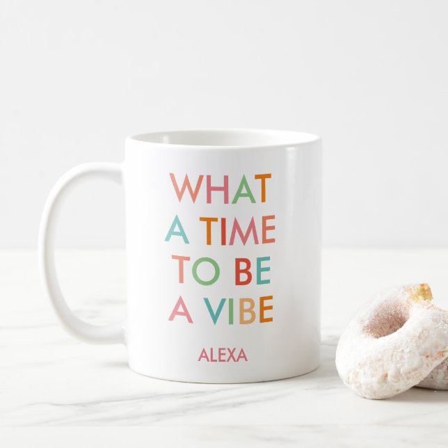 Mug Personnalisé Quelle heure est-il à la motivation d (Avec donut)