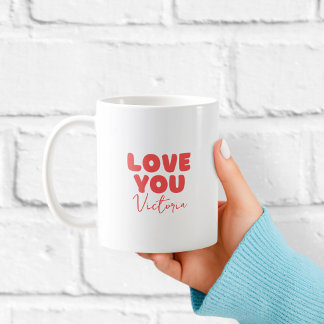 Mug Personnalisé "Red Love You" pour Petite Amie
