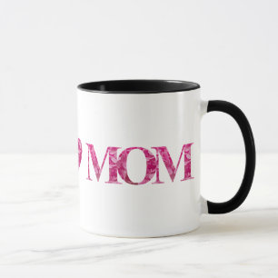 Mug Personnalisé rose élégant coeur floral Aimer Typog