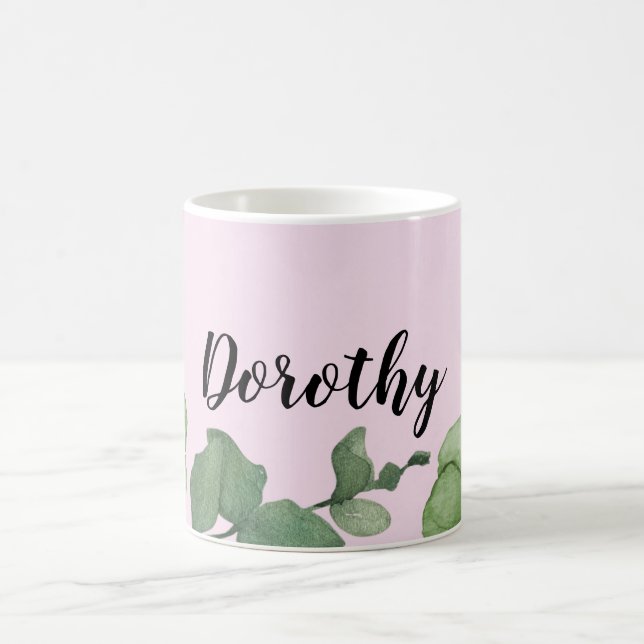 Mug Personnalisé Rose, Romantique Whimsical (Centre)