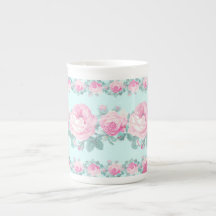 Mug personnalisé shabby chic cadeau floral pour el