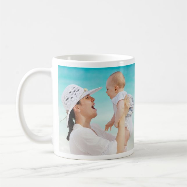 Mug Personnalisé Simple 2 Photos horizontales (Gauche)