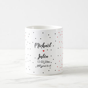 Mug personnalisé simple minimal ajoutez votre nom roug
