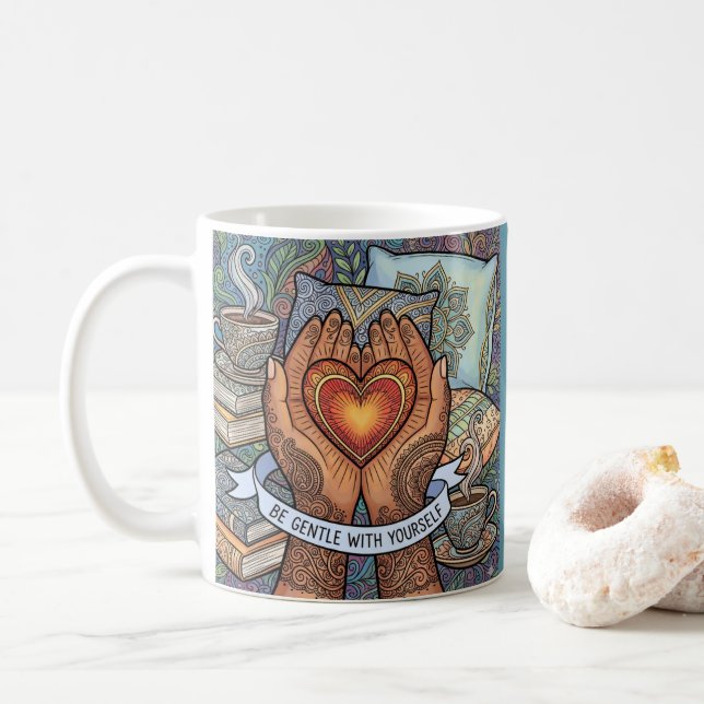Mug Personnalisé 'Soyez Gentil Avec Vous-Même' (Avec donut)