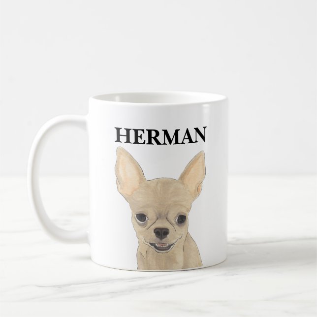 Mug Personnalisé Tan Short Haired Chihuahua (Gauche)
