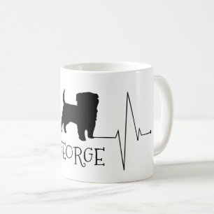 Mug Personnalisé Terrier Aimer Mon Chien Coeur Beat
