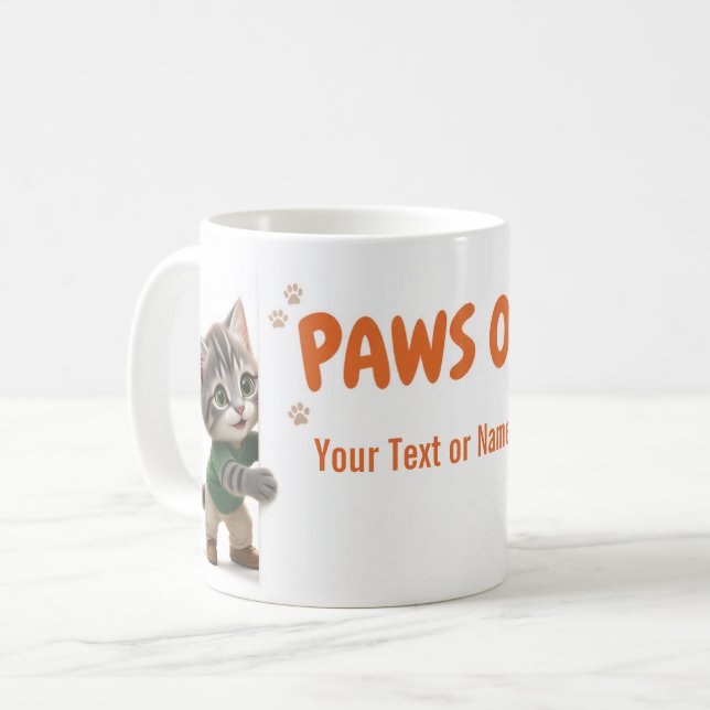 Mug Personnalisé Tom & Luna Chat - Touche Pas ! (Devant gauche)