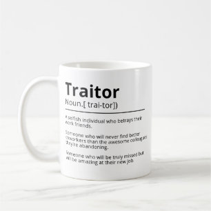 Mug personnalisé "Traitre drôle" - Cadeau de dépar