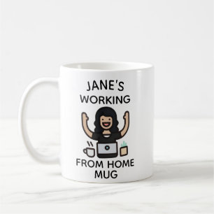 Mug Personnalisé Travail à Domicile - Maison Perso