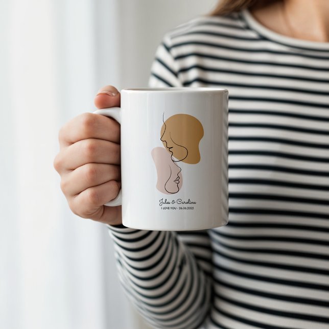 Mug Personnalisé, Une Ligne, Amour, Boho, Arabe (Créateur téléchargé)