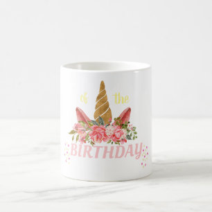 Mug Personnalisé Unicorne Floral Horn Mère Princesse C