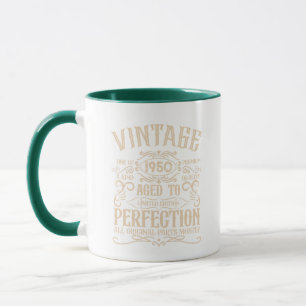Mug Personnalisé vintage 75e anniversaire whiskey thèm