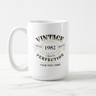 Mug Personnalisé Vintage Âgé À Perfection Anniversaire
