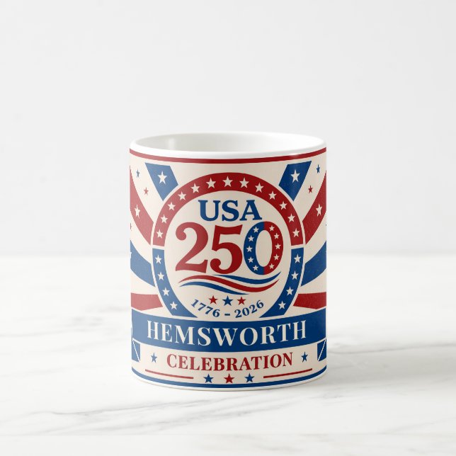 Mug Personnalisé Vintage Amérique 250 1776 -2026 (Centre)
