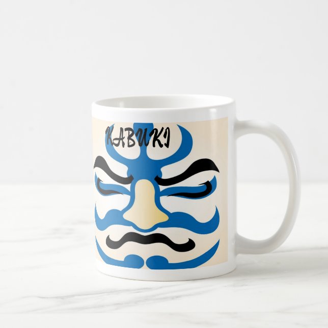 Mug Personnalisé Vintage Kabuki esthétique drôle Japon (Droite)