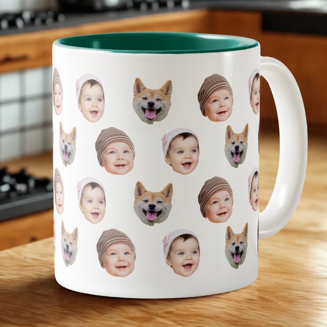 Mug personnalisé visage bébé, Custom Family 3 Phot (Créateur téléchargé)