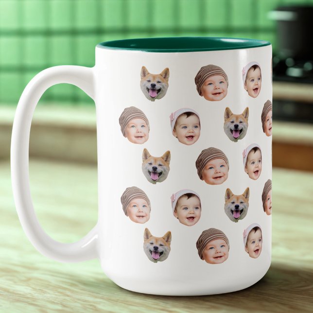 Mug personnalisé visage bébé, Custom Family 3 Phot (Créateur téléchargé)