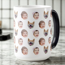 Mug personnalisé visage bébé, Custom Family 3 Phot